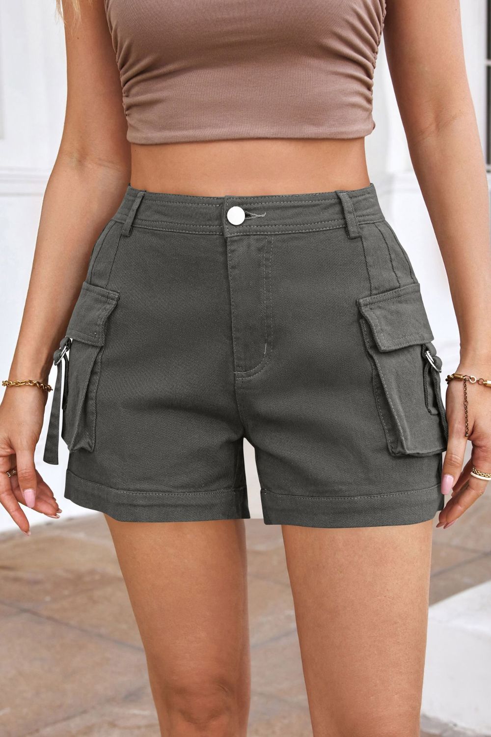 Mandy High Waist Shorts with Pockets