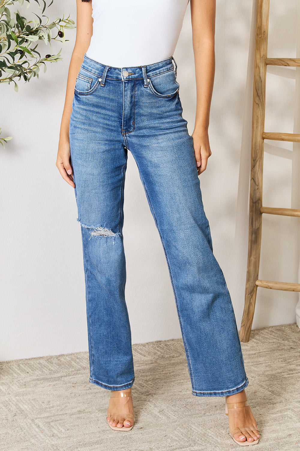 Judy Blue Full Size High Waist Distressed Jeans