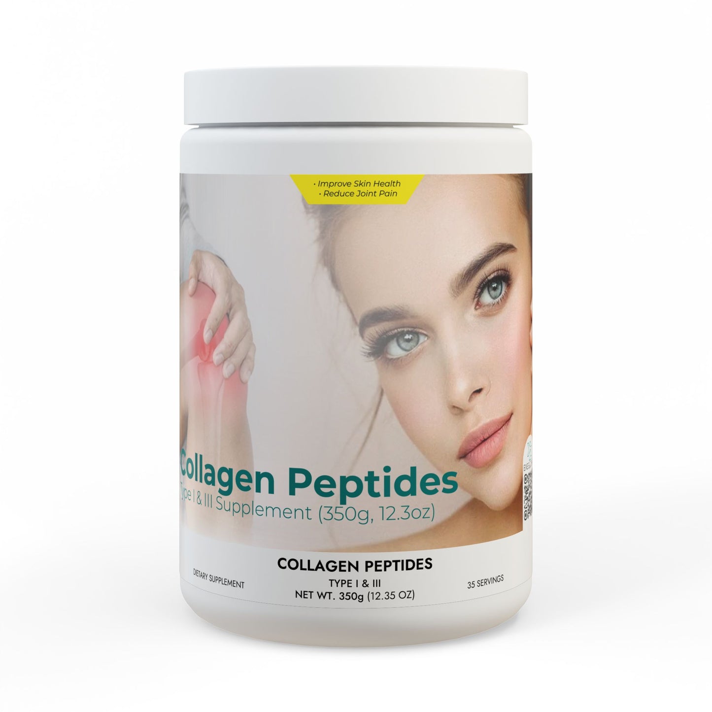 Collagen Peptides Type I & III Supplement (350g, 12.3oz)