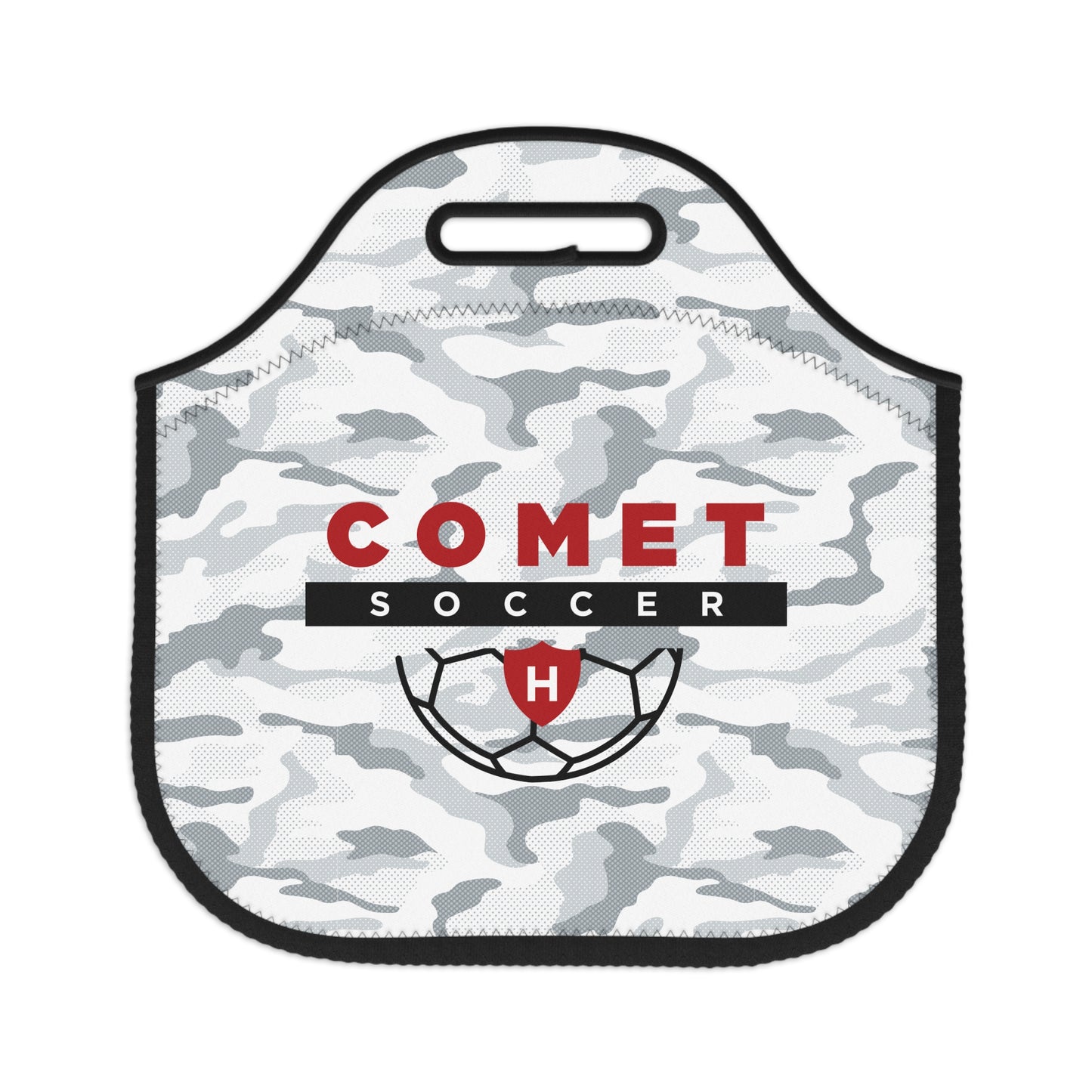 Comet Soccer - White Camo Neoprene Lunch Bag