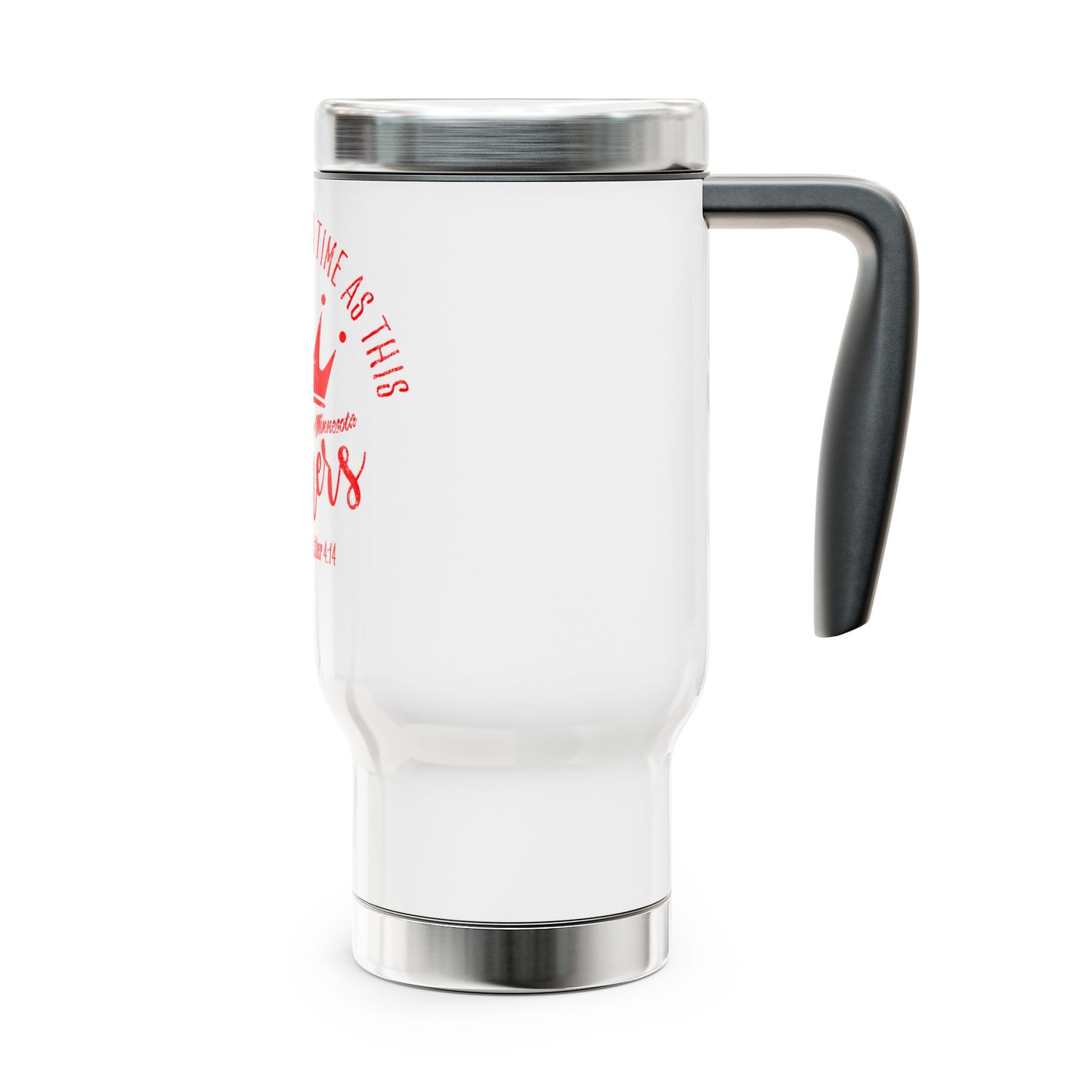 MN Esthers - Stainless Steel Travel Mug with Handle, 14oz