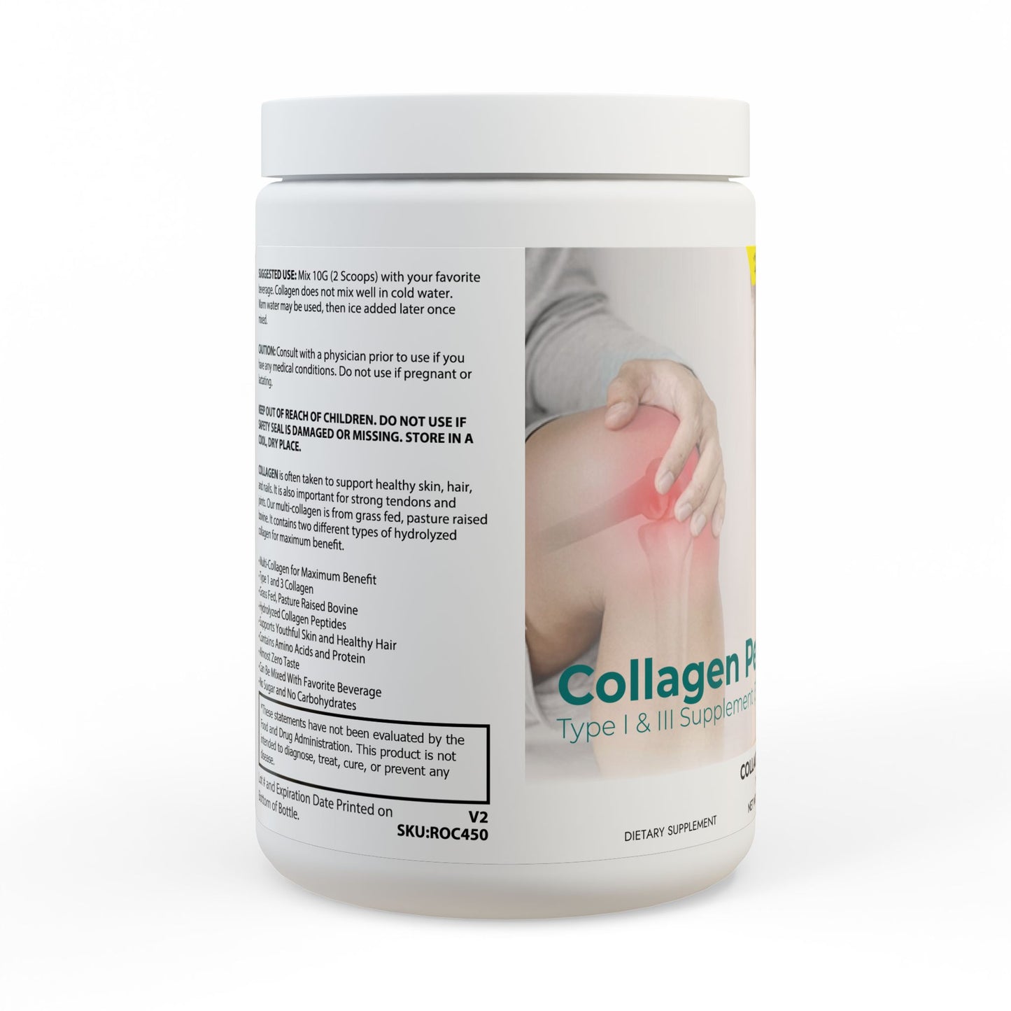 Collagen Peptides Type I & III Supplement (350g, 12.3oz)