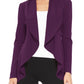 Solid, waist length blazer