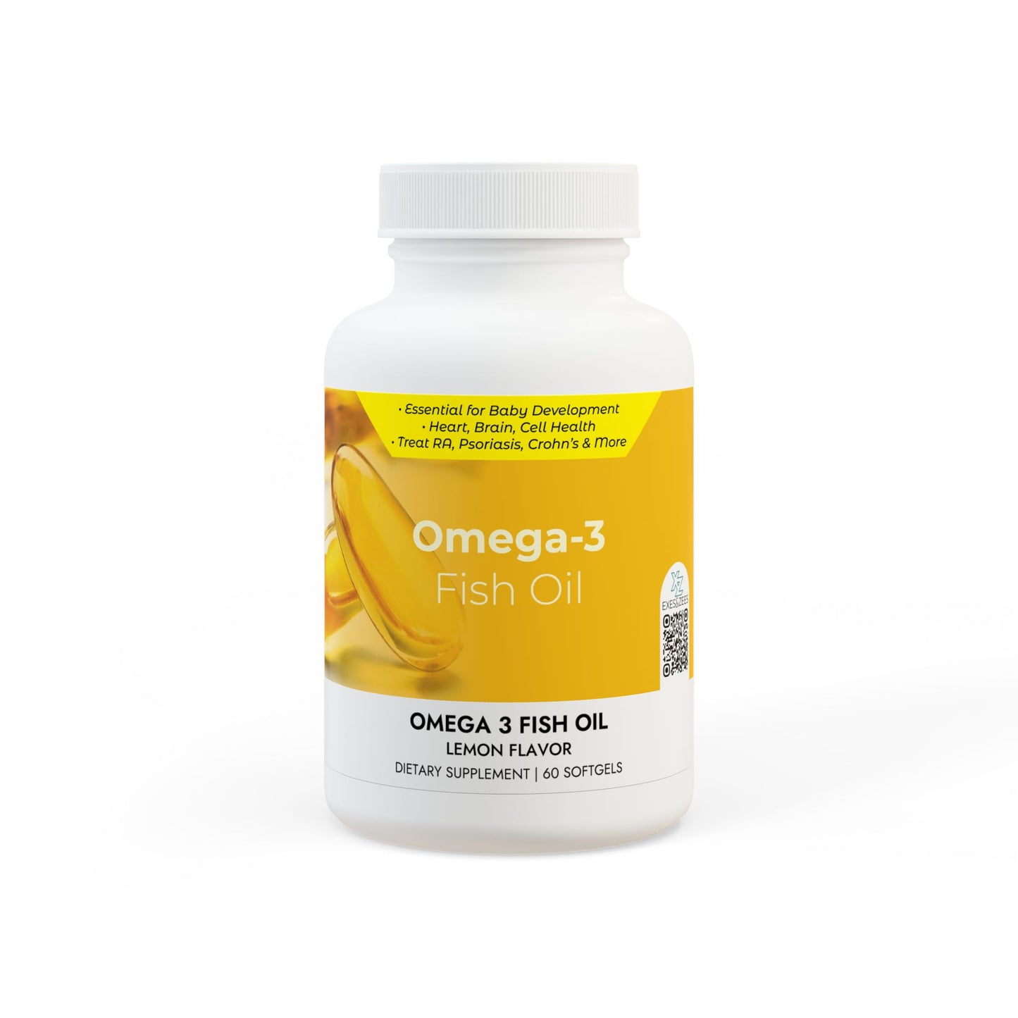 Omega 3 Fish Oil Supplement (60 Softgels)