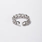 Open chain ring - silver