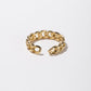Open chain ring - gold