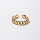 Open chain ring - gold
