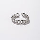 Open chain ring - silver
