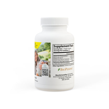 Vitamin K2 + D3 Supplement (60 Capsules)