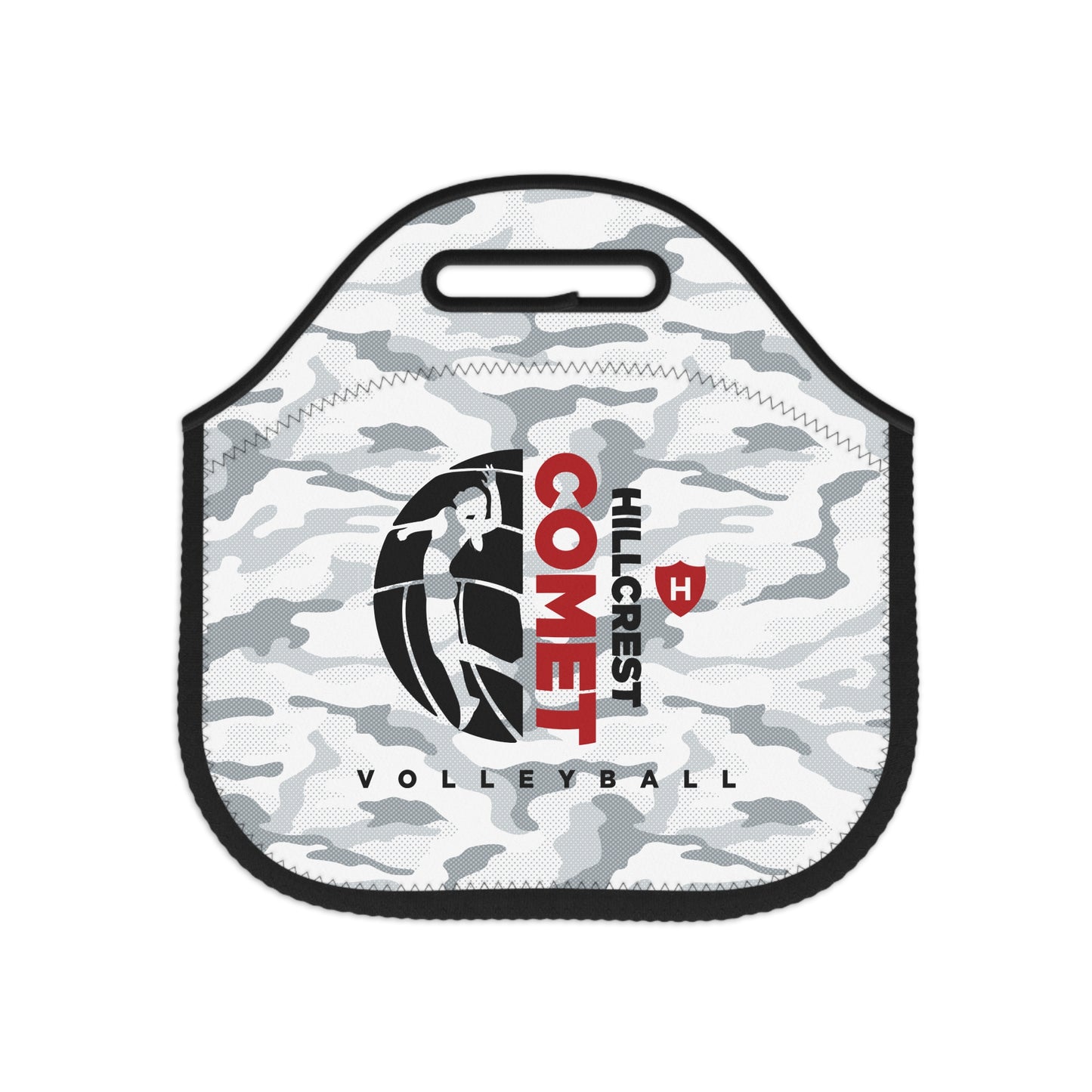 Comet Volleyball - White Camo Neoprene Lunch Bag