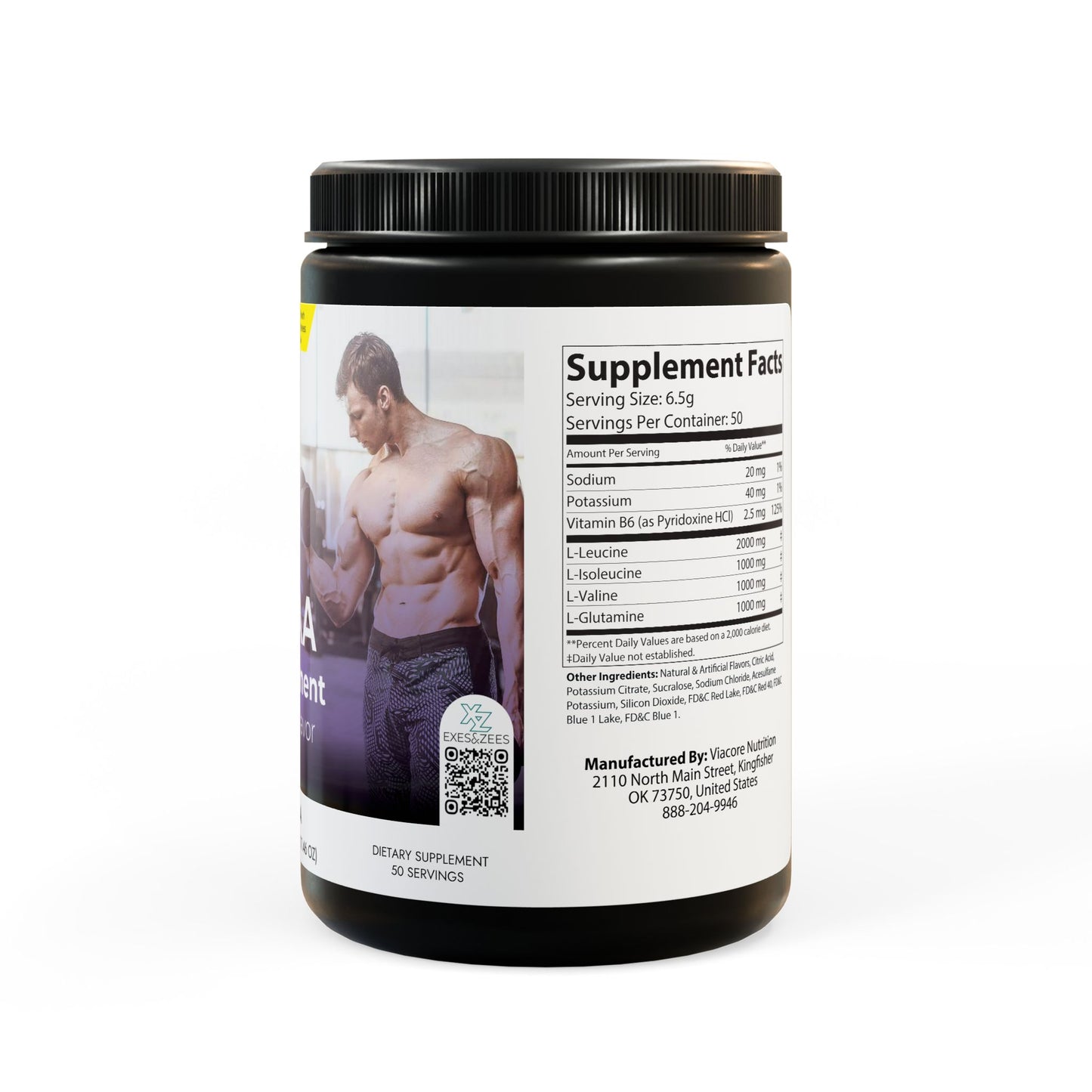 BCAA Supplement, Grape (325g, 11.46oz, 50 servings)