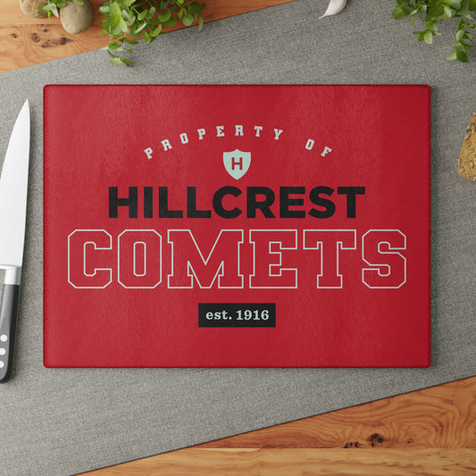 Hillcrest Comets - Glass Cutting Board