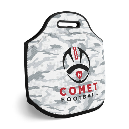 Comet Football - White Camo Neoprene Lunch Bag