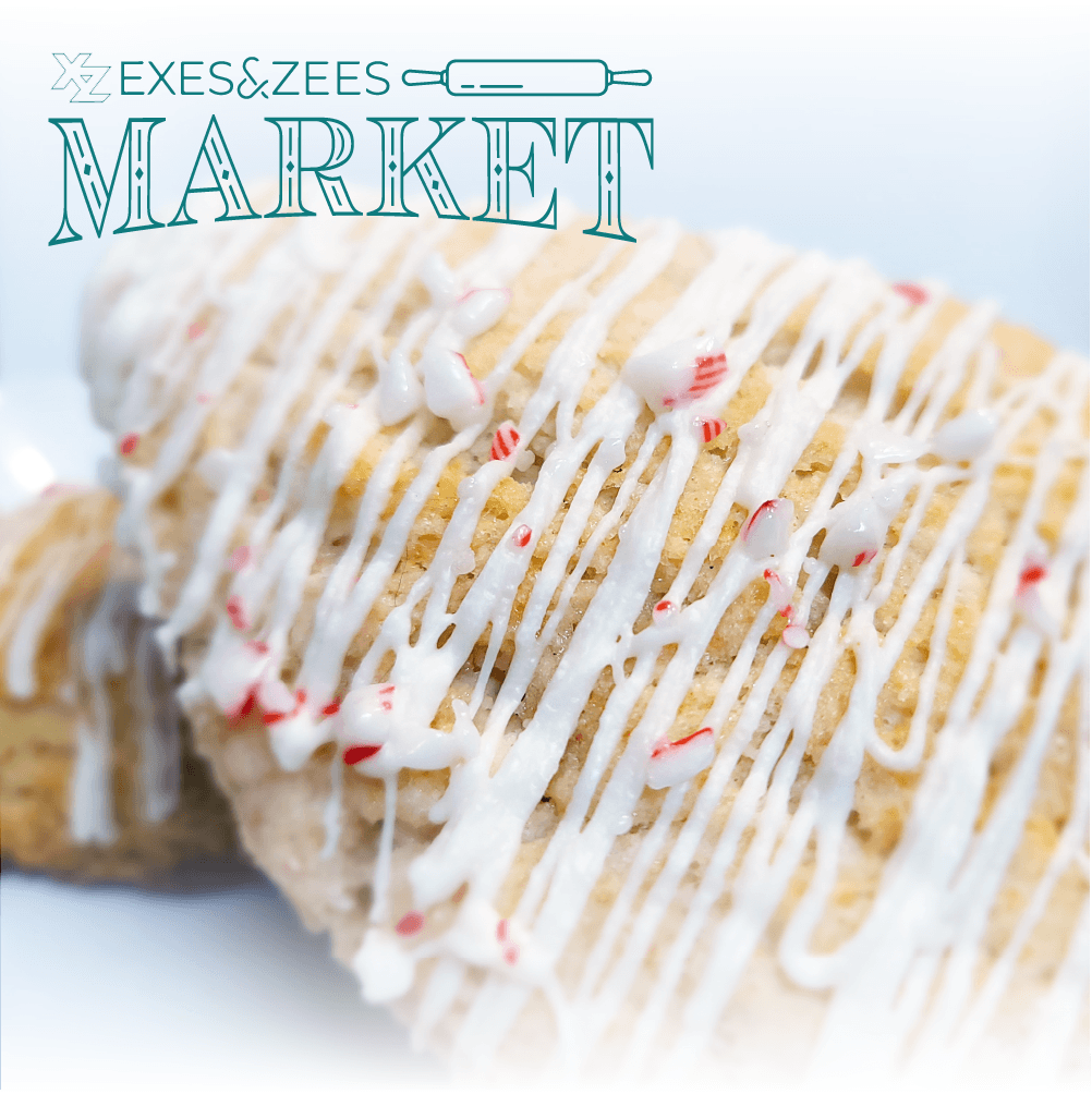 Candy Cane White Chocolate Scones (8 Pack)