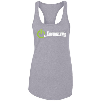 Powered by Jesus - Ladies Ideal Racerback Tank