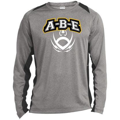 A-B-E Football - Long Sleeve Heather Colorblock Performance Tee