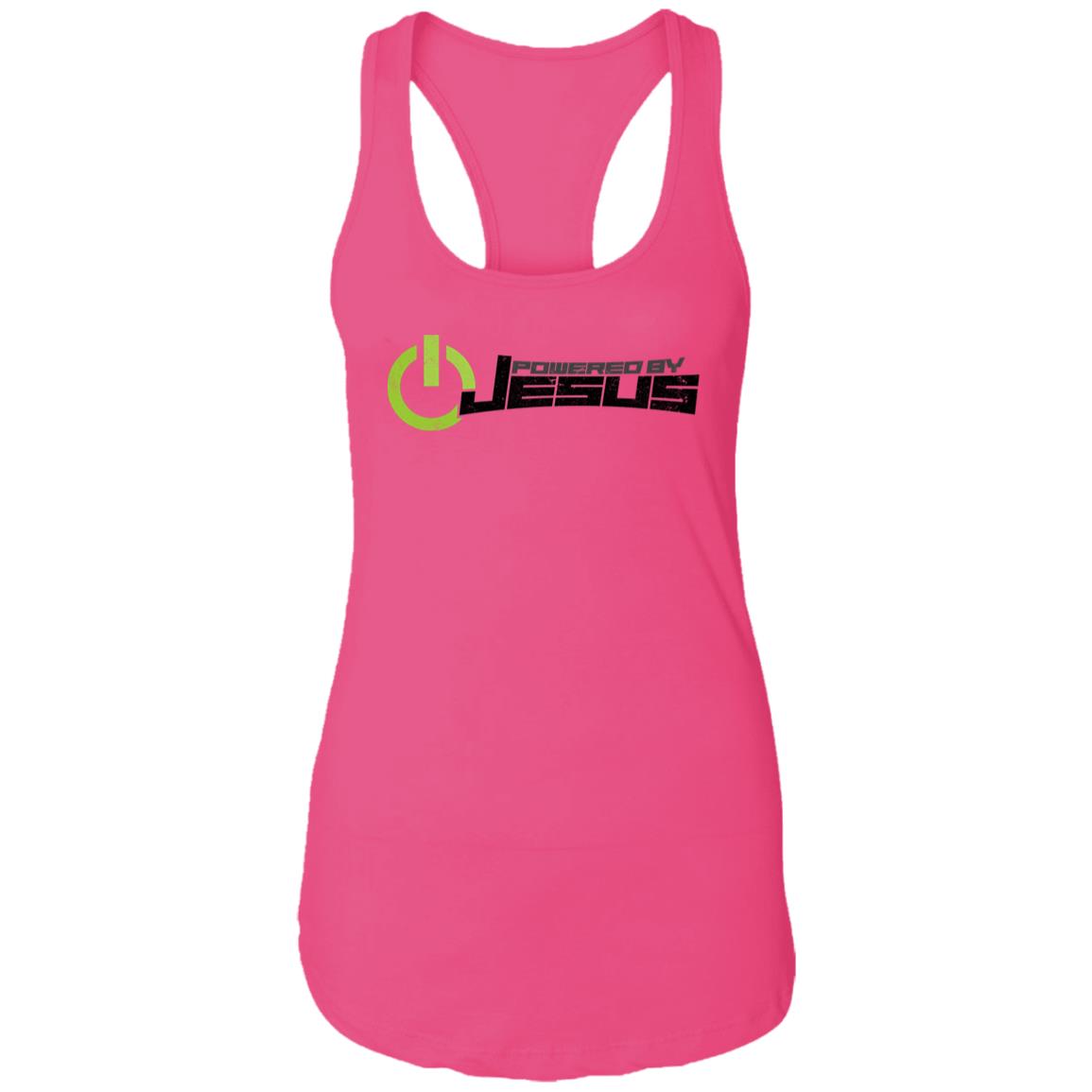 Powered by Jesus - Ladies Ideal Racerback Tank