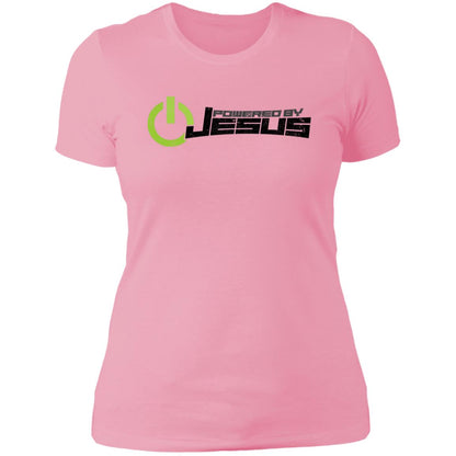 Powered by Jesus - Ladies' Boyfriend T-Shirt