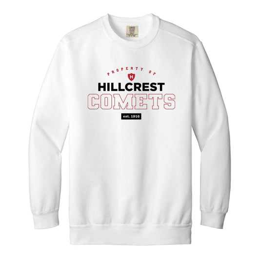 Hillcrest Comets - Garment-Dyed Adult Crewneck Sweatshirt