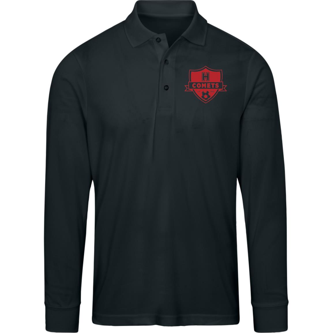 Comet Boys Soccer - Mens Pinnacle Long Sleeve Pique Polo