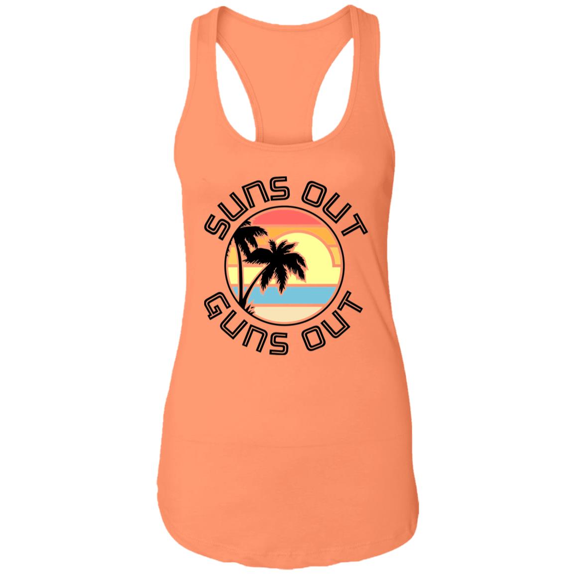 Suns Out Guns Out - Ladies Ideal Racerback Tank