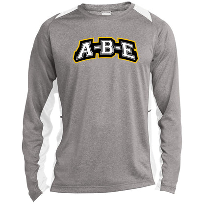 A-B-E - Long Sleeve Heather Colorblock Performance Tee