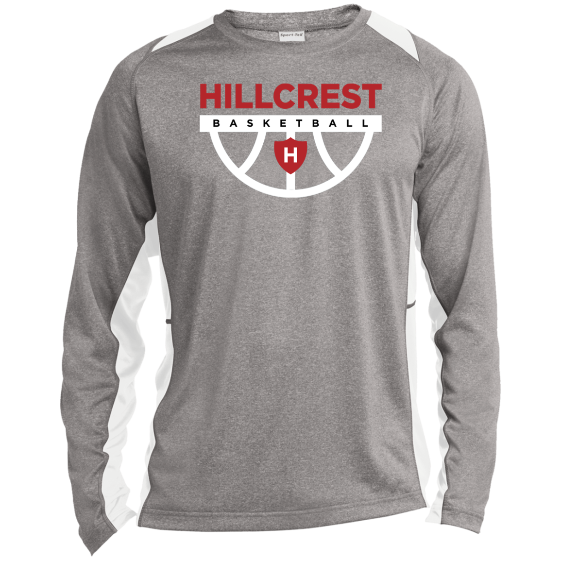 Comet Girls Basketball - Long Sleeve Heather Colorblock Performance Tee