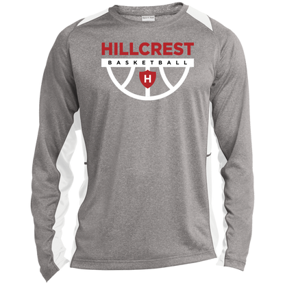 Comet Girls Basketball - Long Sleeve Heather Colorblock Performance Tee