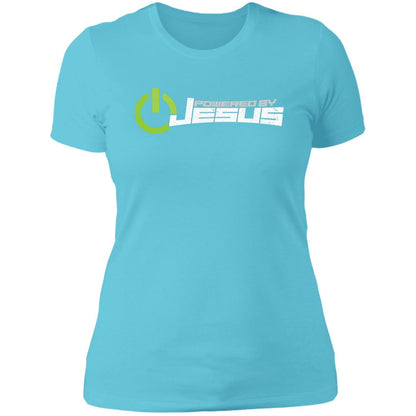 Powered by Jesus - Ladies' Boyfriend T-Shirt