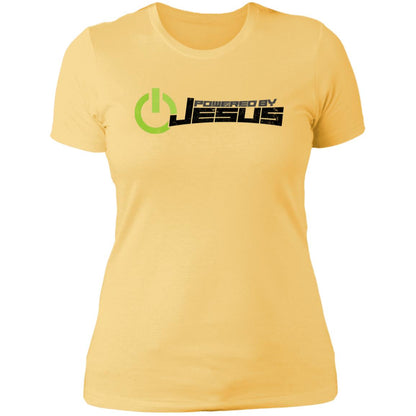 Powered by Jesus - Ladies' Boyfriend T-Shirt