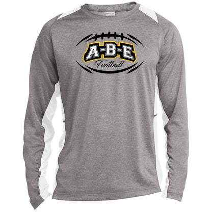 A-B-E Football - Long Sleeve Heather Colorblock Performance Tee