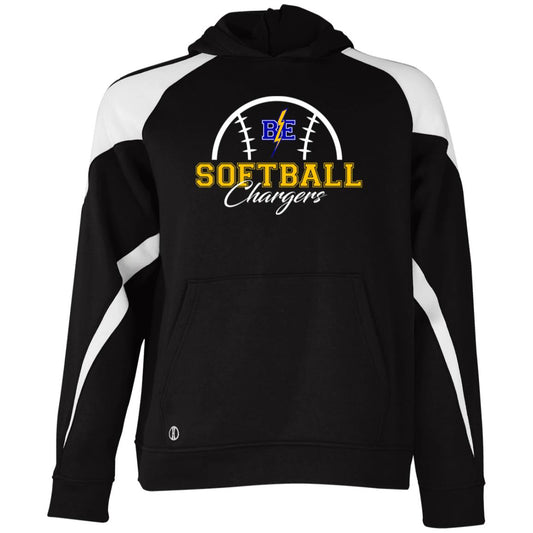 Chargers Softball - Youth Athletic Colorblock Fleece Hoodie