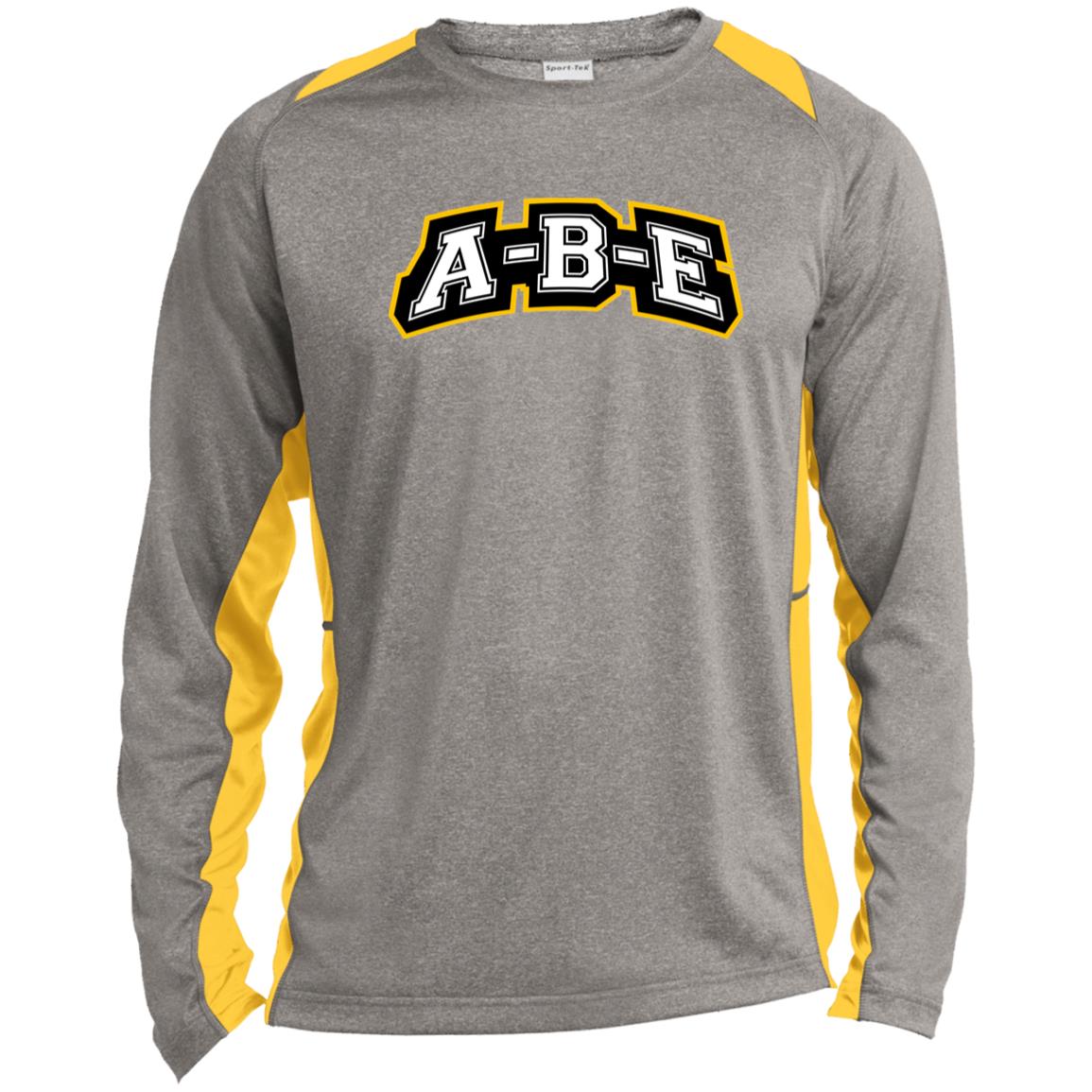 A-B-E - Long Sleeve Heather Colorblock Performance Tee