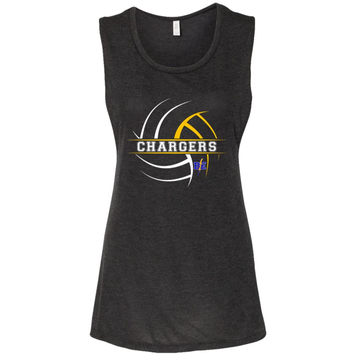 Chargers Volleyball - Ladies' Flowy Muscle Tank