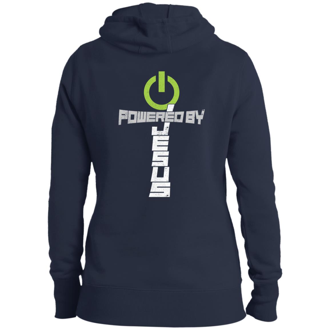 Powered by Jesus - Ladies' Pullover Hooded Sweatshirt