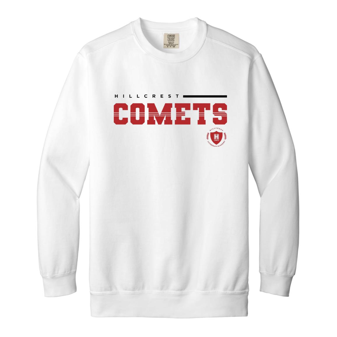 Hillcrest Comets - Garment-Dyed Adult Crewneck Sweatshirt