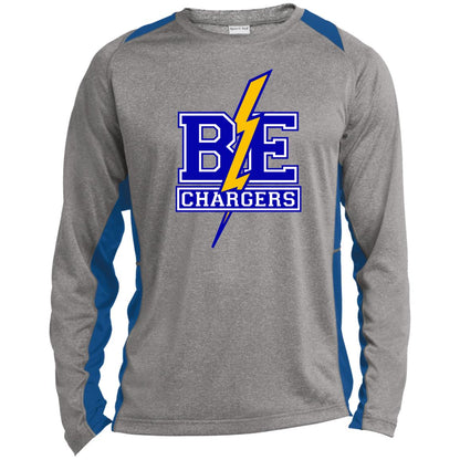 Chargers - Long Sleeve Heather Colorblock Performance Tee