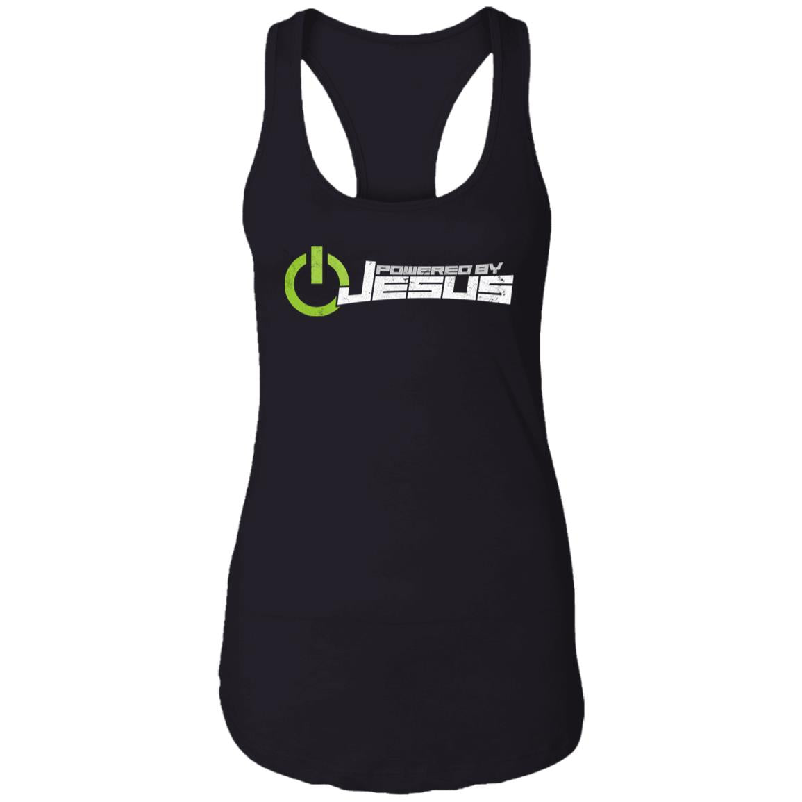 Powered by Jesus - Ladies Ideal Racerback Tank