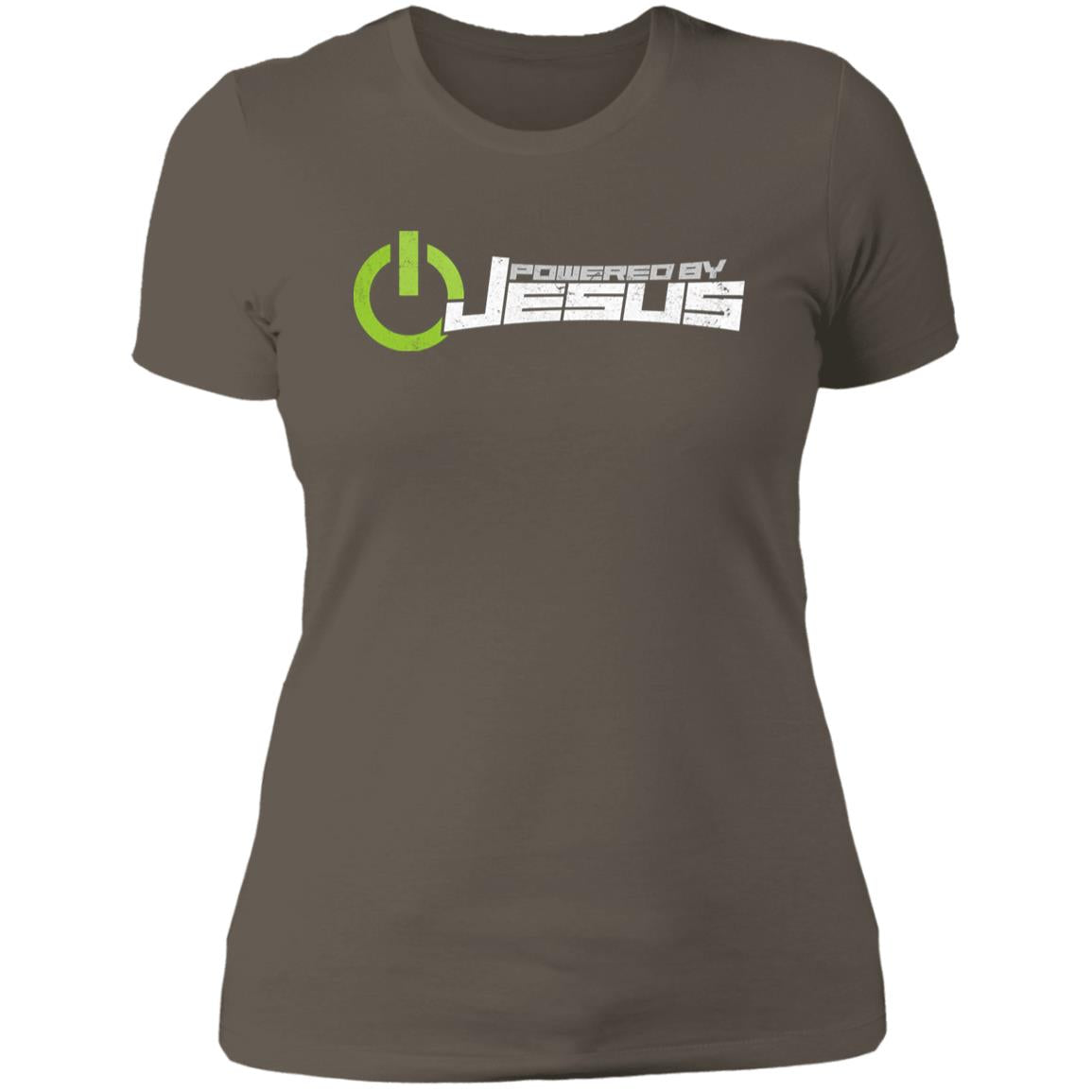 Powered by Jesus - Ladies' Boyfriend T-Shirt