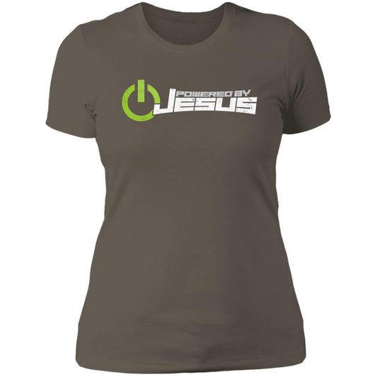 Powered by Jesus - Ladies' Boyfriend T-Shirt