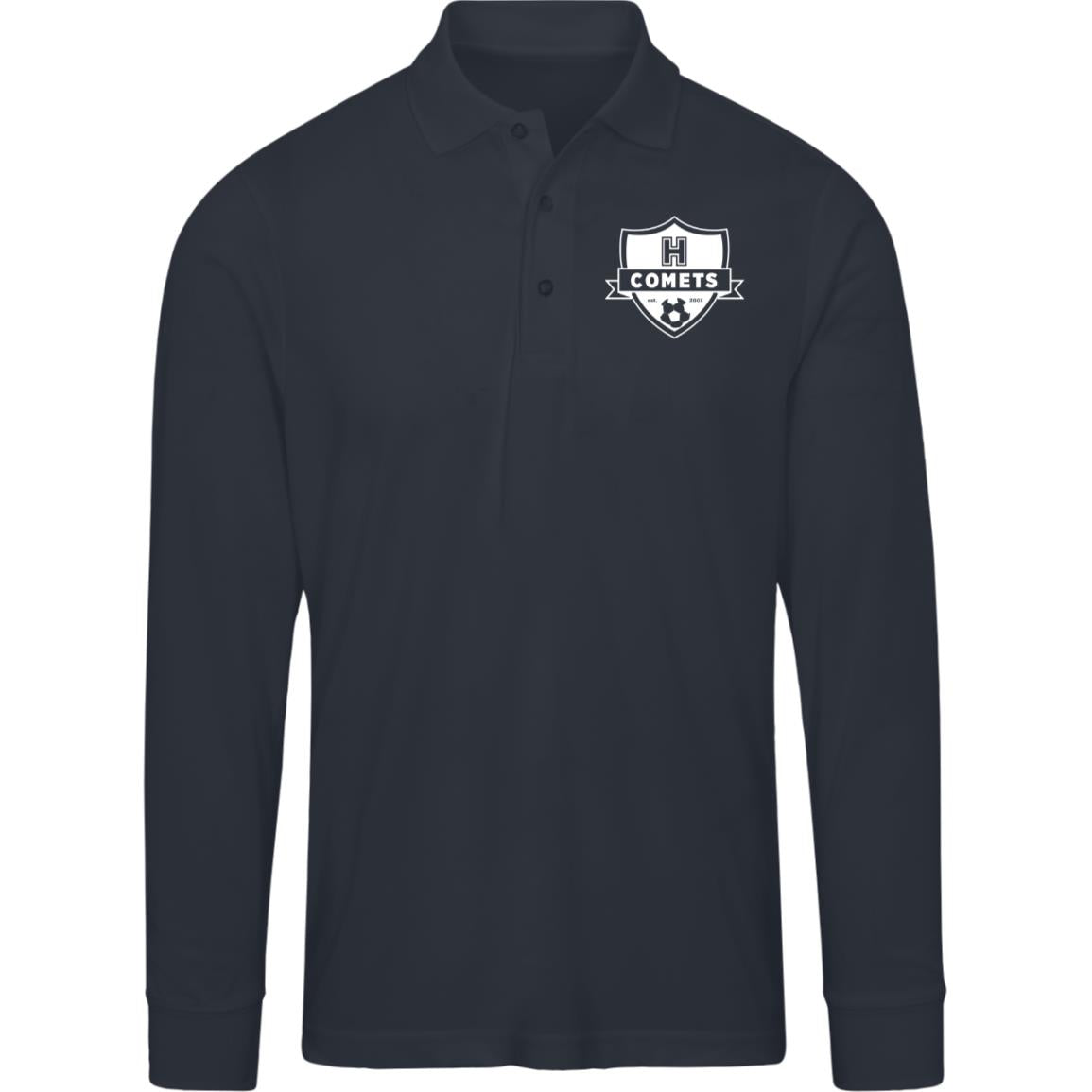 Comet Boys Soccer - Mens Pinnacle Long Sleeve Pique Polo