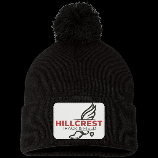 Comets Track & Field - Pom Pom Knit Cap - Patch