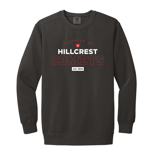 Hillcrest Comets - Garment-Dyed Adult Crewneck Sweatshirt