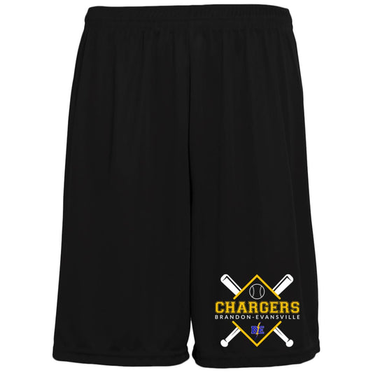 Chargers Softball - Moisture-Wicking Pocketed 9 inch Inseam Training Shorts