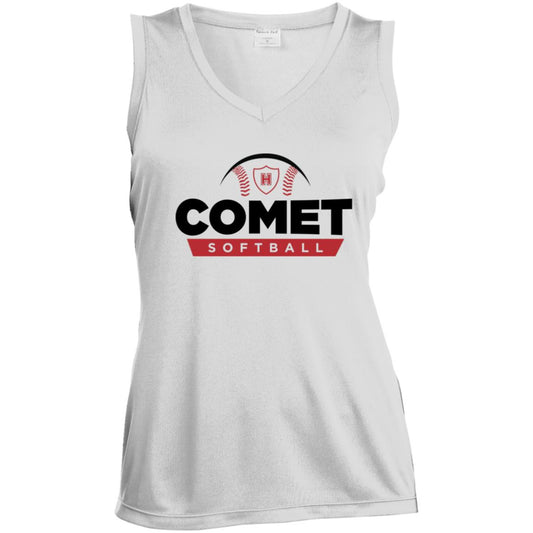 Comet Softball - Ladies' Sleeveless V-Neck Performance Tee