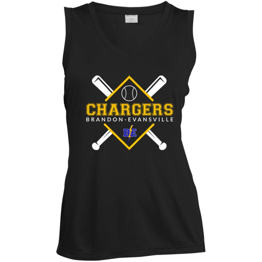 Chargers Softball - Ladies' Sleeveless V-Neck Performance Tee