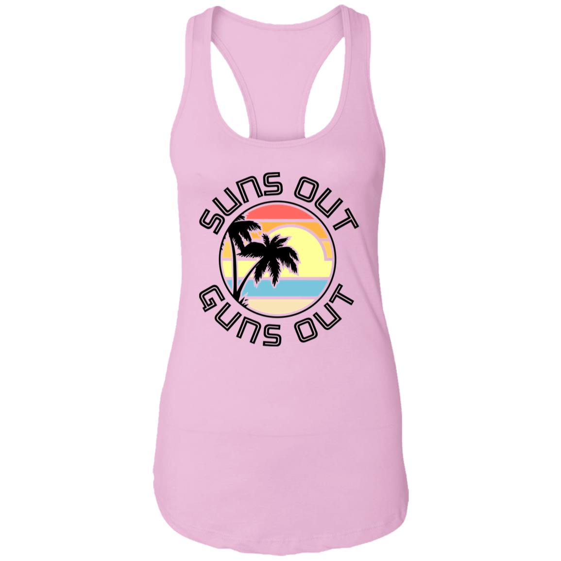 Suns Out Guns Out - Ladies Ideal Racerback Tank