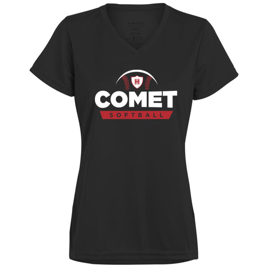 Comet Softball - Ladies’ Moisture-Wicking V-Neck Tee