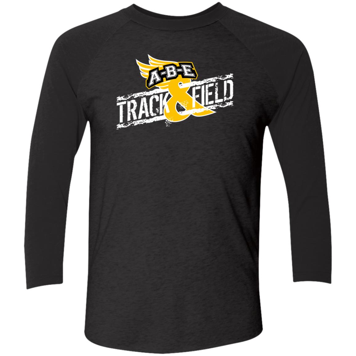 A-B-E Track & Field - Tri-Blend 3/4 Sleeve Raglan T-Shirt