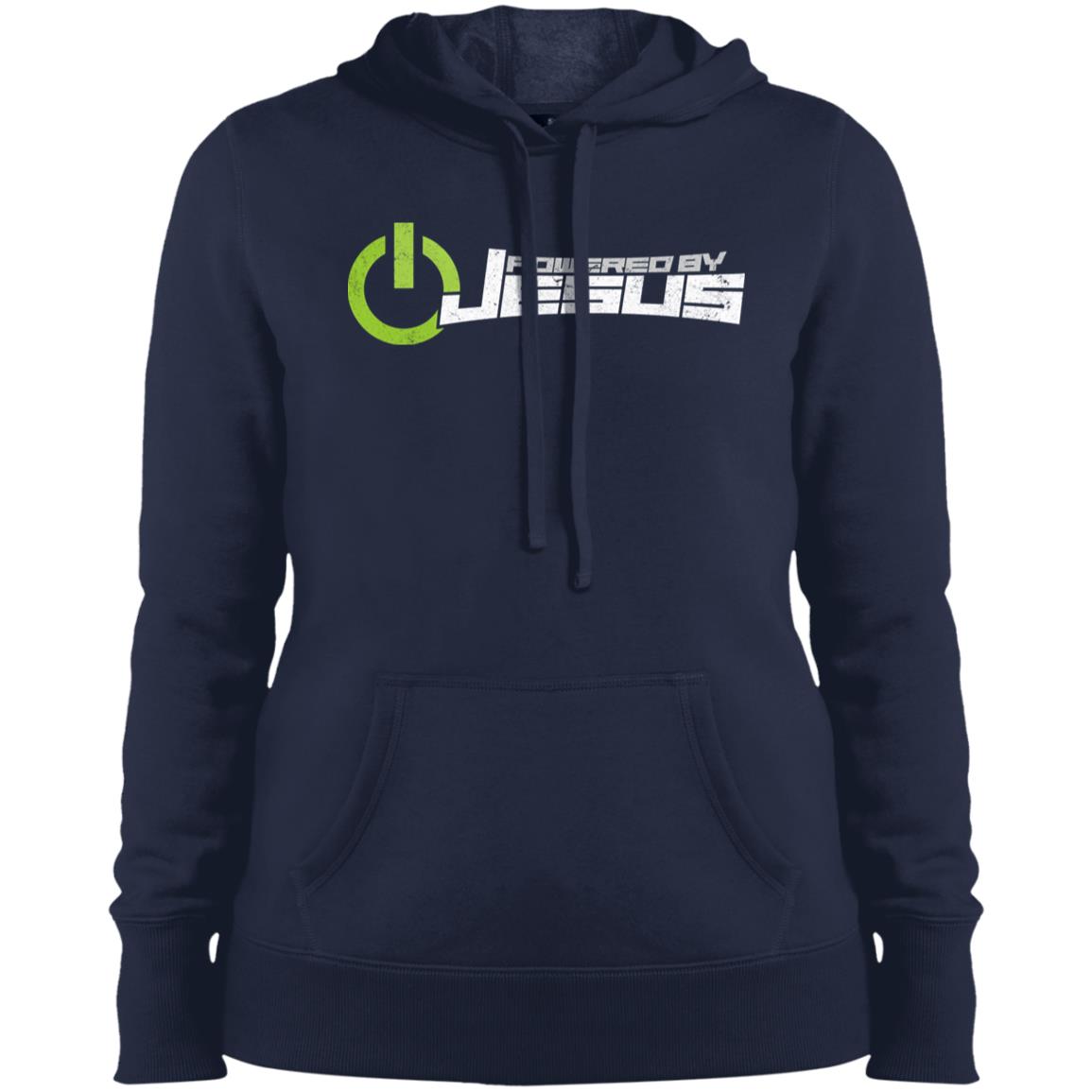 Powered by Jesus - Ladies' Pullover Hooded Sweatshirt